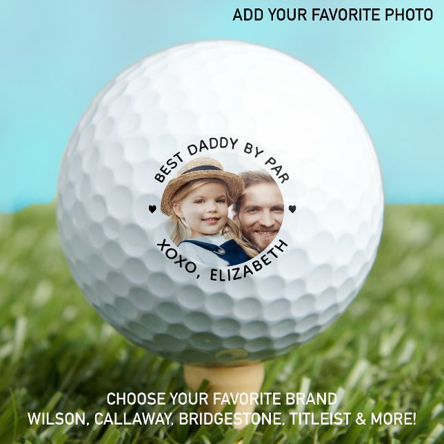 Best DADDY By Par Personalized Photo Golf Balls (Creator Uploaded)