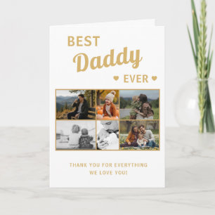 Best Daddy Ever 6 Photo Father's Day Card