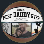 BEST DADDY EVER Cool Trendy Unique Photo Collage Basketball<br><div class="desc">Perfect for the coolest dad you love: A modern BEST DADDY EVER customized basketball with 3 favourite photos in colour, his name, and a sweet message from you as well as names and year. Great Father's Day gift or an awesome surprise for his birthday, surely a keepsake he'll love for...</div>