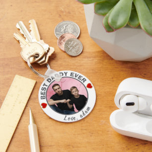 Best Daddy ever Custom Photo Trends 2026 Keychain