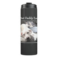 Best Daddy Ever Cute Puppy Dog Photo Grey