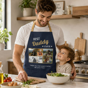 Best Daddy Ever Family Father's Day 6 Photo  Apron