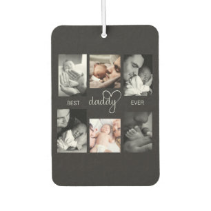 Best Daddy Ever   Father's Day 6 Photo Collage Air Freshener