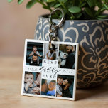 Best Daddy Ever | Father's Day 6 Photo Collage Keychain<br><div class="desc">Celebrate your dad's unwavering love and cherished moments with our Best Father Ever Photo Collage Keychain. This personalized keychain serves as a perfect gift for Father's Day, birthdays, or any occasion to honour the special father in your life. Designed with simplicity and elegance, this keychain features a photo collage grid...</div>