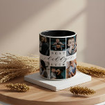 Best Daddy Ever | Father's Day 8 Photo Collage Two-Tone Coffee Mug<br><div class="desc">Send a beautiful personalized father's day gift to your dad that he'll cherish. Special personalized father's day family photo collage to display your special family photos and memories. Our design features a simple 6 photo collage grid design with "Best Daddy Ever" designed in a beautiful handwritten black script style &...</div>
