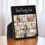 Best Daddy Ever Father's Day Chic 6 Photo Collage  Plaque<br><div class="desc">Celebrate Fathers Day with this chic 6 photo collage plaque featuring the message Best Daddy Ever. This modern and stylish wood plaque is designed to showcase six of your favourite moments together, creating a personalized keepsake he will treasure. Printed on smooth, high-quality wood, it is perfect for displaying on a...</div>