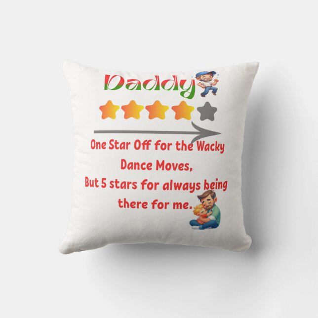  Best Daddy Ever – Funny Father’s Day Gift Throw Pillow (Back)