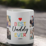 Best Daddy Ever Gift Photo Coffee Mug<br><div class="desc">Fathers day mug gift featuring the text "best daddy ever",  and the date. Plus 8 family photos for you to customize with your own to make this an extra special dad gift.</div>