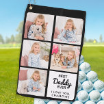 Best DADDY Ever - Golfer - Personalized 5 Photo Golf Towel<br><div class="desc">Best Daddy Ever ... Two of your favourite things , golf and your kids ! Now you can take them with you as you play 18 holes . Customize these golf towel with your child's favourite photos and name. Whether it's a father birthday, fathers day or Christmas, these dad golf...</div>
