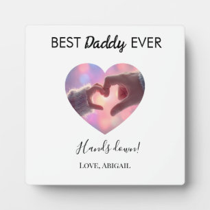 Best Daddy Ever Heart Tabletop Plaque with Easel