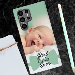Best Daddy Ever Men's Modern Photo  Samsung Galaxy Case<br><div class="desc">Adorable, stylish, and modern, equals a perfect Father's Day gift for a new dad. A single photo template and a title template in case you customize for Granddad's, Uncle's, or Mommy's, etc. This case has customizable colour bowtie to match any colours in your photo - just by clicking a link...</div>