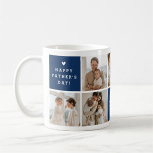 'Best Daddy Ever' Message Custom 7 Photo Collage Coffee Mug