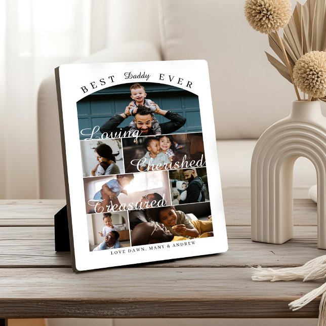 Best Daddy Ever Personalized Photo Memory Collage Plaque (Best Daddy Ever Personalized Photo Memory Collage Plaque)