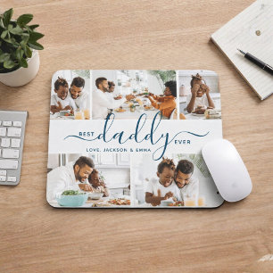 Best Daddy Ever  Photo Collage Father's Day Gift Mouse Pad