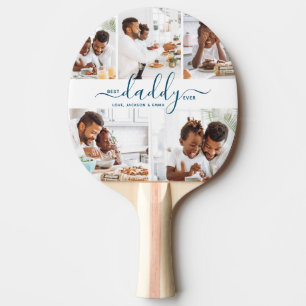 Best Daddy Ever  Photo Collage Father's Day Gift Ping Pong Paddle
