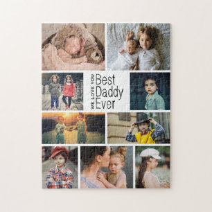 Best Daddy Ever Photo Collage Father's Day Jigsaw Puzzle