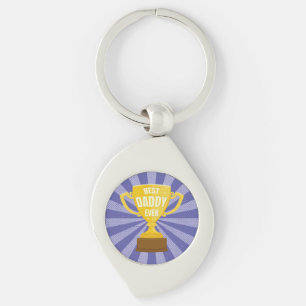 Best Daddy Ever Retro Father's Day Cool Trophy Cup Keychain