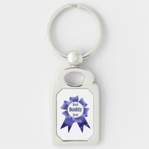 Best Daddy Ever winner award ribbon for Father Keychain