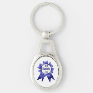 Best Daddy Ever winner award ribbon for Father Keychain