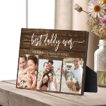 Best Daddy Ever Wood Father's Day Photo Collage Plaque<br><div class="desc">Celebrate your dad with the "Best Daddy Ever" Father's Day Photo Collage Plaque, a heartfelt tribute to the man who means the world to you. This beautifully crafted plaque features a high-quality, customizable photo collage, allowing you to showcase cherished memories and special moments. The collage is elegantly arranged around the...</div>