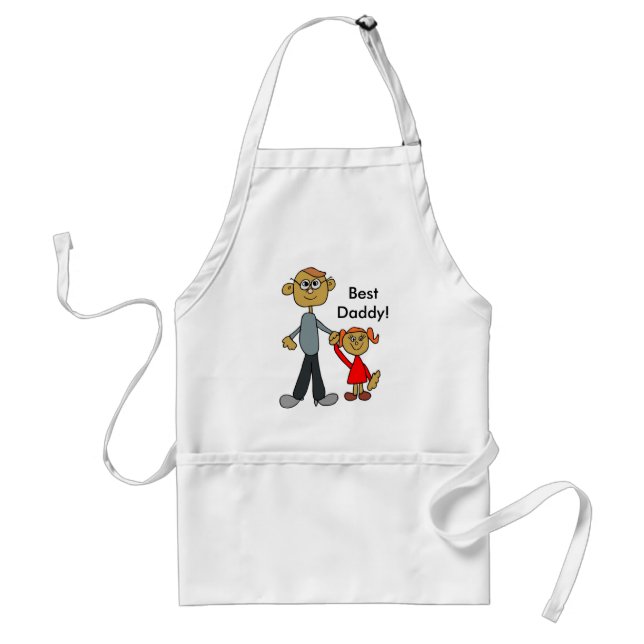Best Daddy Father's Day Father Daughter Cartoon Standard Apron (Front)