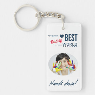 Best Daddy Hands Down Personalized Keychain
