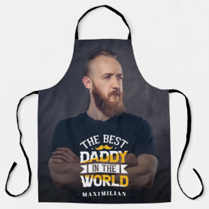 Best daddy in the world name & photo  apron