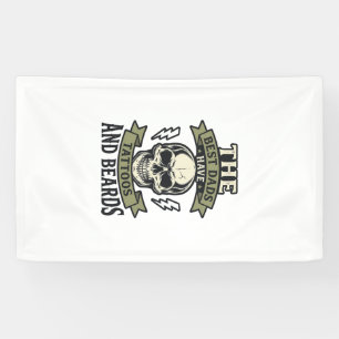 Best Dads Have Tattoos and Beards Skull Shirt_1 Banner