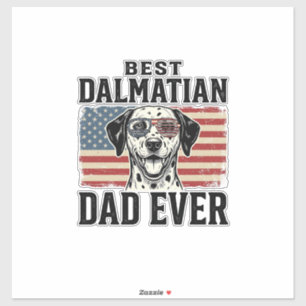 Best Dalmatian Dad Ever Patriotic Dog Shirt Design