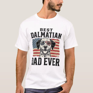 Best Dalmatian Dad Ever Patriotic Dog Shirt Design