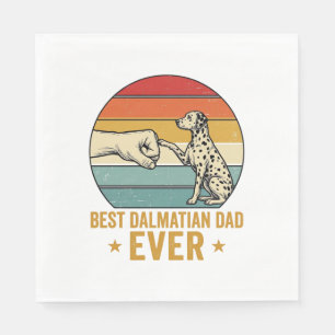 Best Dalmatian Dad Ever Vintage Fist Bump Shirt_1 Napkin
