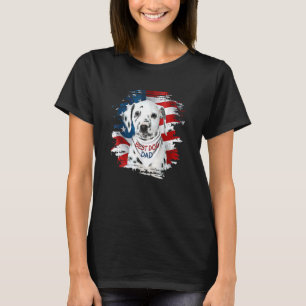 Best Dalmatian Dog Dad Cute Usa Flag Happy Father' T-Shirt