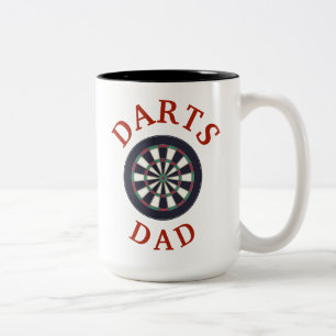 Best "DARTS DAD" Ever!  Father's Day Two-Tone Coffee Mug