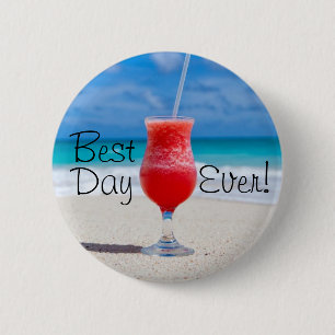 Best Day Beach 2 Inch Round Button