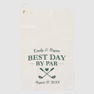 Best Day by Par Personalized Wedding Golf Towel