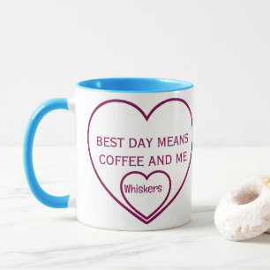 Best Day Cat Photo and Hearts Mug