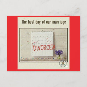 Best Day- Divorced! Invitation Postcard