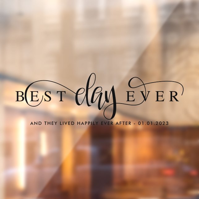 Best day ever Car Window Cling (Sheet 2)