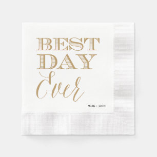 BEST DAY EVER cocktail napkin