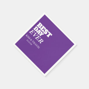 BEST DAY EVER CUSTOMIZED NAME & TEXT WEDDING  NAPKIN