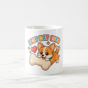 Best Day Ever Cute Corgi Puppy Coffee Mug