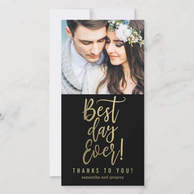 Best Day Ever EDITABLE COLOR Thank You Cards (Front)