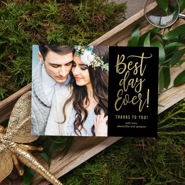 Best Day Ever EDITABLE COLOR Thank You Note Card (Creator Uploaded)