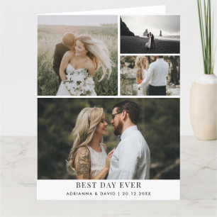 Best Day Ever   Married Couple Thank You Photo Card