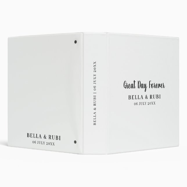 Best Day Ever Minimalist Wedding Planner Binder (Background)