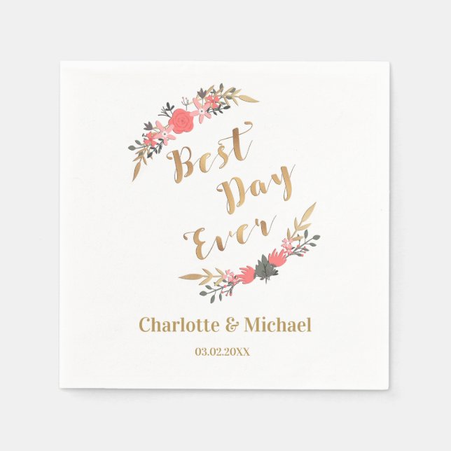 Best day ever! napkin (Front)