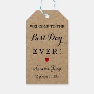 Best Day Ever Personalized Wedding Favour Tags