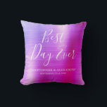 Best Day Ever Rose Pink Purple Wedding Throw Pillow<br><div class="desc">Best Day Ever Wedding Modern Girly Modern and Elegant Metallic Pink and Purple Party Pillow which is perfect for an elegant Wedding or Bridal Shower. This party pillow is perfect for a Bridal Shower Wedding Gift. If you need additional matching items,  please contact the designer.</div>