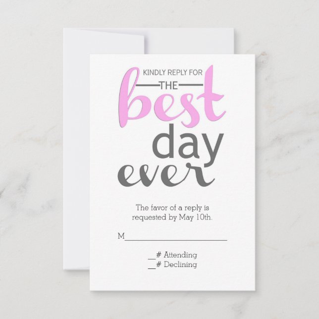 Best Day Ever RSVP Card (Front)