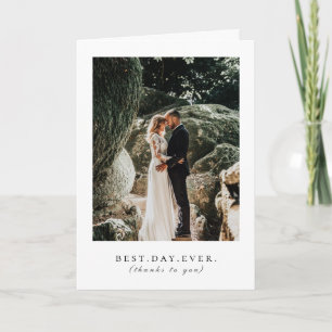 Best Day Ever Tropical Wedding Photo Thank You